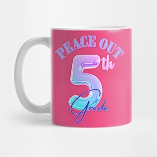 Peace Out 5th Grade Retro Graduation Class Of 2023 Mug